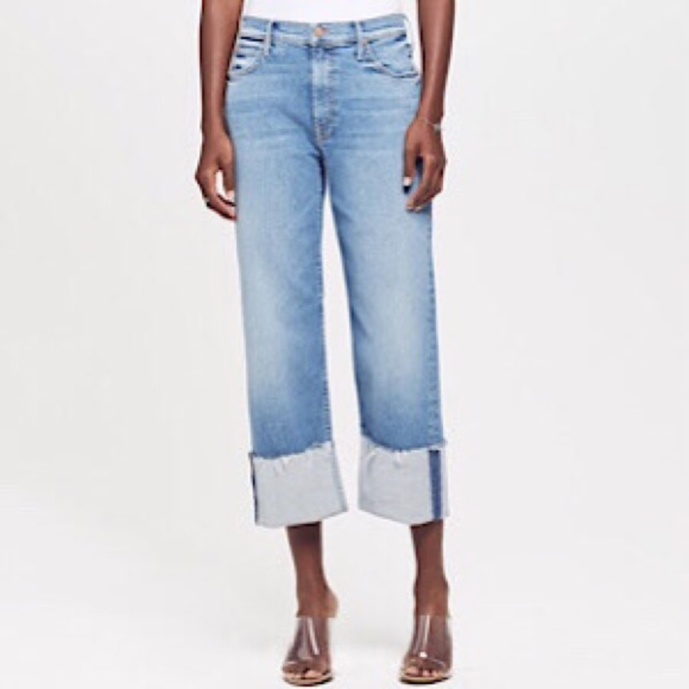 “NEW” MOTHER The Dusty Cuff Fray Jean